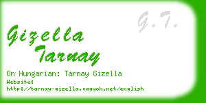 gizella tarnay business card